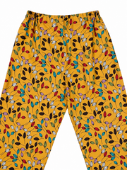 2-Piece Embroidered Linen Suit - Mustard Floral