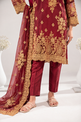Wine Maroon 3-Piece Suit