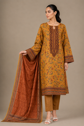 Floral Printed 3-Piece Lawn Suit | Digital Print Kurta, Trouser & Dupatta