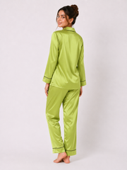 Lane Green Shamoz Silk Pajama Set
