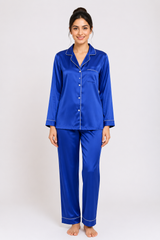 Royal Blue Shamoz Silk Pajama Set