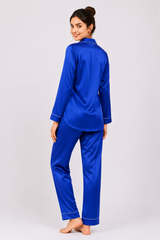 Royal Blue Shamoz Silk Pajama Set
