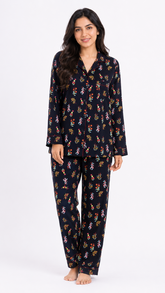 Flora Linen Pajama Set