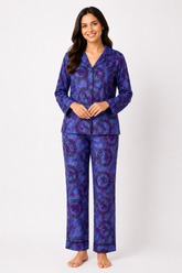 Chanel Indigo Linen Pajama Set