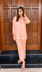 T-Pink Shamoz Silk Pajama Set