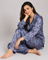 Floral Shamoz Printed Silk Pajama Set