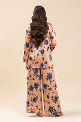 Peach Floral – Pure Shamoz Printed Silk Pajama Set