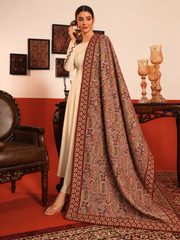 Heavy Embroidered Organza Shawl