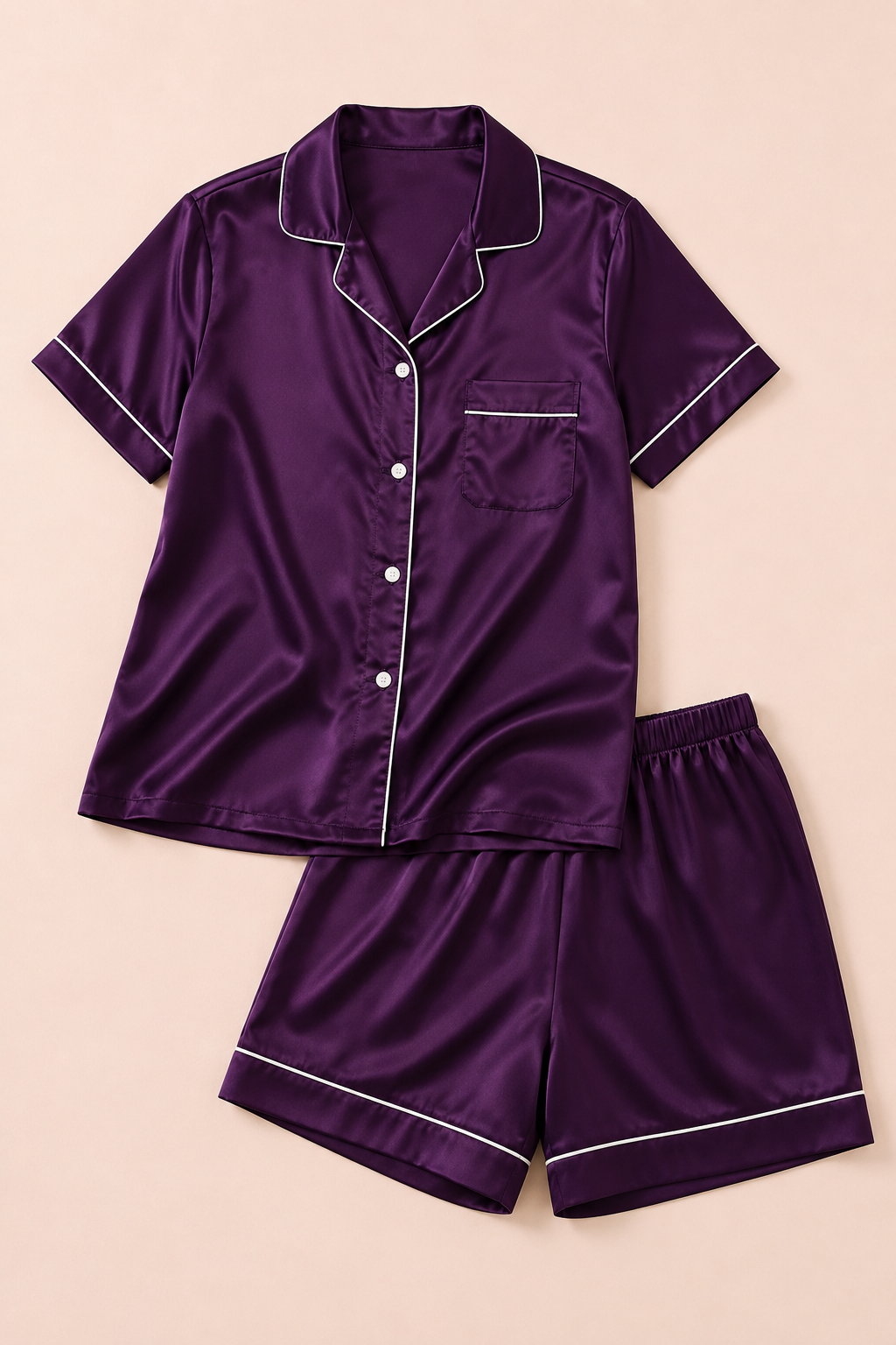 Shamoz Silk Short Pajama Set - Indigo