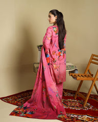 3-Piece Doria Lawn Suit with Full Embroidered Shirt with Printed Daman and Printed Dupatta - Baby Pink