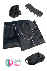 Black Shamoz Silk Pajama Set