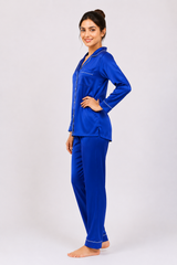 Royal Blue Shamoz Silk Pajama Set