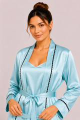 Ferozi Shamoz Silk 3 Piece Gown Set