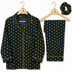 Bows Linen Pajama Set