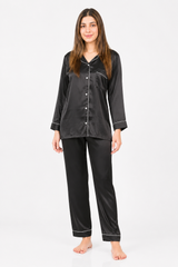 Black Shamoz Silk Pajama Set