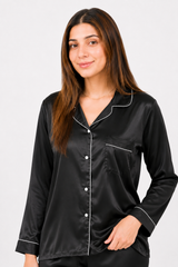 Black Shamoz Silk Pajama Set