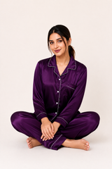 Indigo Shamoz Silk Pajama Set