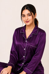 Indigo Shamoz Silk Pajama Set
