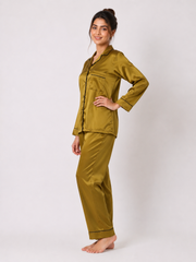 Gold Shamoz Silk Pajama Set