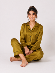 Gold Shamoz Silk Pajama Set