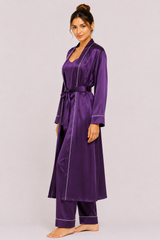 Indigo Shamoz Silk 3 Piece Gown Set