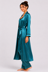 Green Shamoz Silk 3 Piece Gown Set
