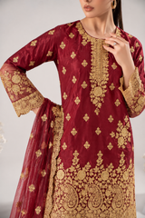 Wine Maroon 3-Piece Suit