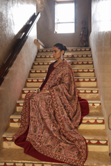 Heavy Embroidered Organza Shawl