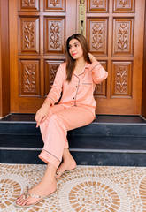 T-Pink Shamoz Silk Pajama Set