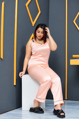 T-Pink Shamoz Silk 3 Piece Gown Set