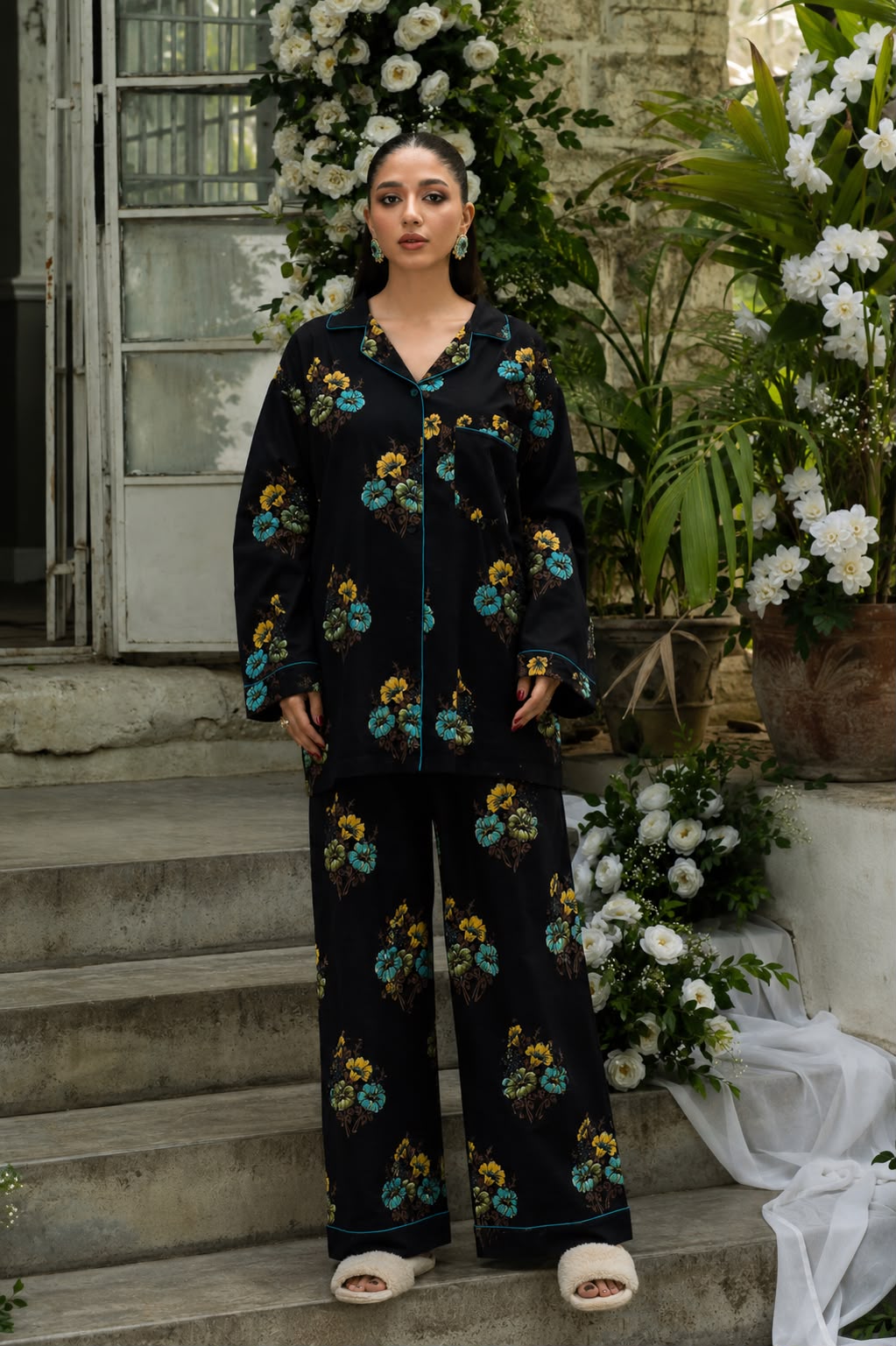 Gardenia Linen Pajama Set