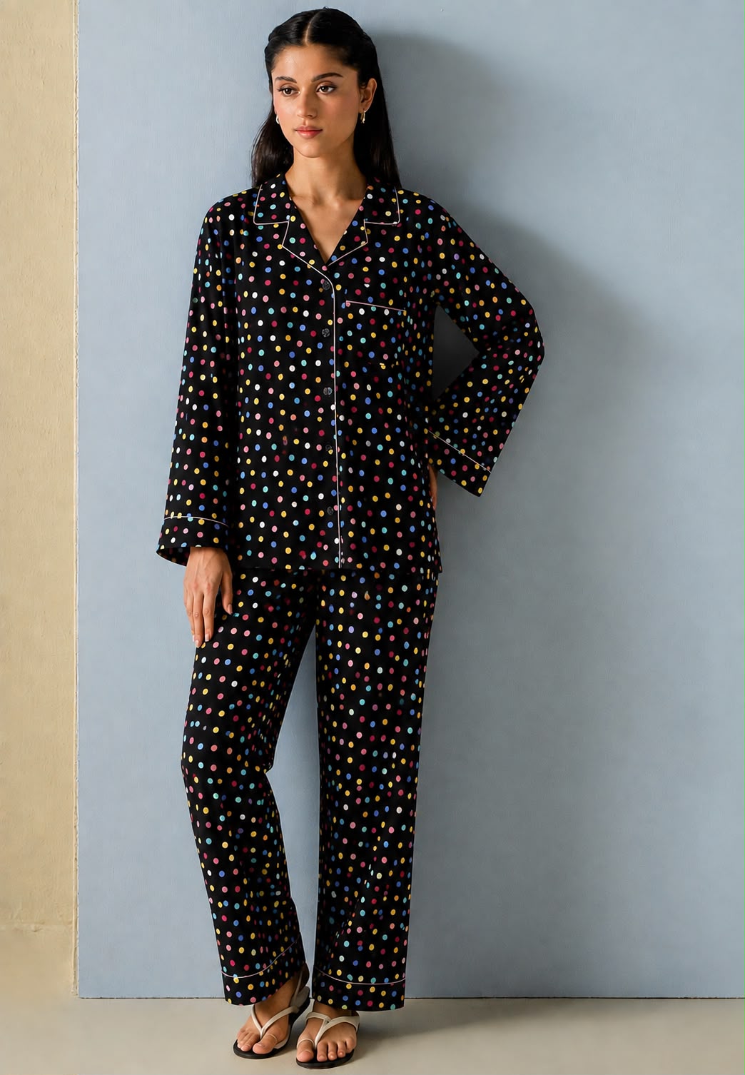 Vibrant Linen Pajama Set