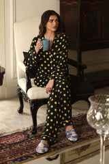 Polka Bees Linen Pajama Set