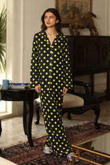 Polka Bees Linen Pajama Set