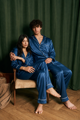 Zinc Matching Couple Pajama Set – Premium Shamoz Silk